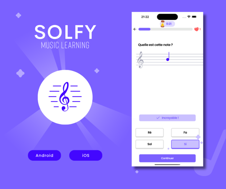 L'application Solfy est disponible sur Android et iOS